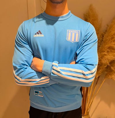 -PROMO INVIERNO- Buzo retro Adidas Racing (mod. todo celeste)