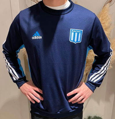 -PROMO INVIERNO- Buzo retro Adidas Racing (mod. todo azul)