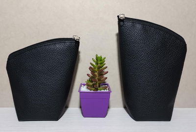 Yerbera + Azucarera eco cuero negro
