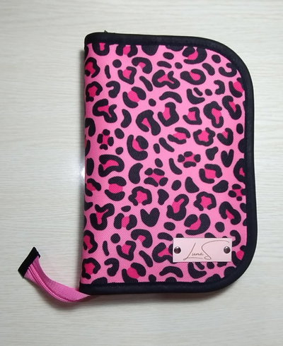 Porta libreta sanitaria y documentos print rosa
