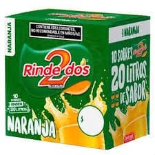 Jugo Rinde Dos Caja x 10 unid. Naranja