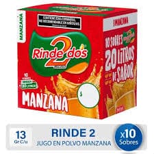 Jugo Rinde Dos Caja x 10 unid. Manzana