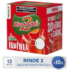 Jugo Rinde Dos Caja x 10 unid. Frutilla