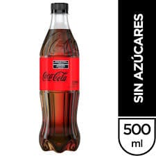 Coca Cola x 500 ml sin azúcar 