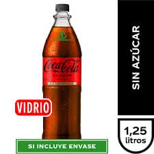 Coca Cola x 1.25 L retornable sin azúcar