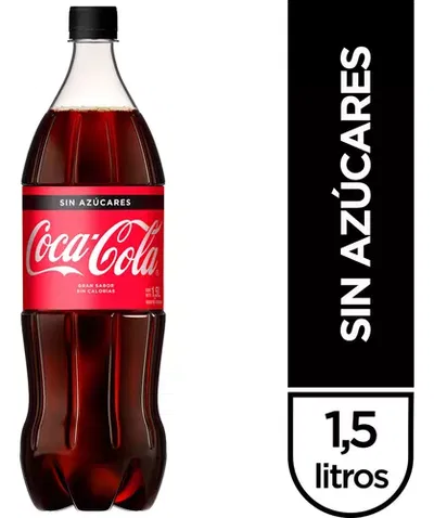 Coca Cola x 1.5 L sin azúcar 