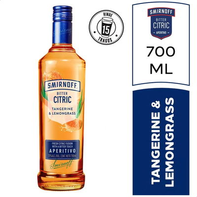 Smirnoff x 700 ml Mandarina y Hierba Limón 