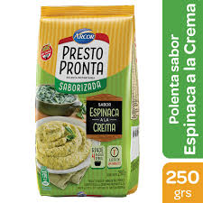 Polenta Instantanea  Presta Pronta Saborizada Espinaca Arcor x 250 g