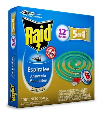 Insecticida Raid Espiral 5 en 1