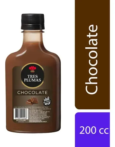 Petaca Tres Plumas Chocolate x 200ml