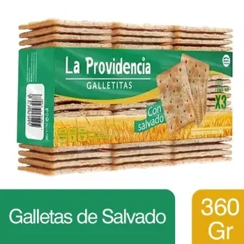 Galleta La Providencia Salvado x 3 unid. x 360 g.