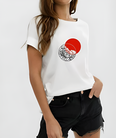 Remera Flor Roja
