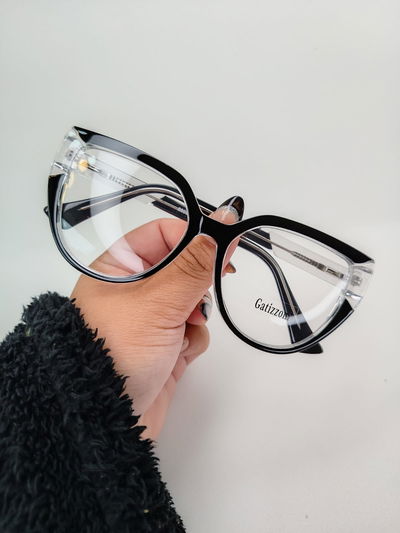 Armazón de moda Margarita - Negro transparente 