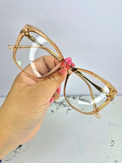 Armazón Antiblue Lara reversionado - Rosa transparente