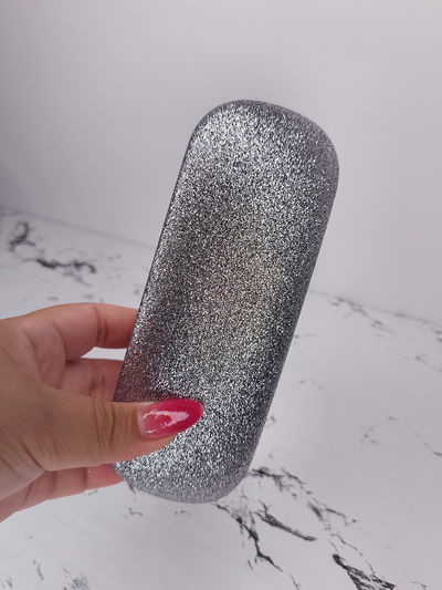 Estuche Glitter - Plateado