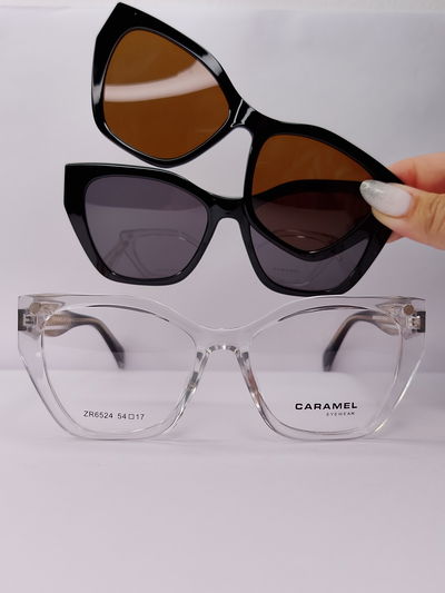 Clip on doble placa Crimson - Transparente