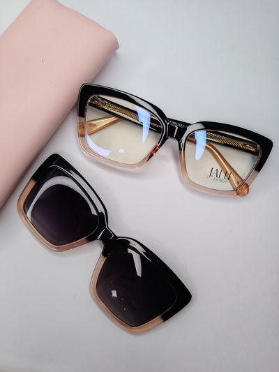 Clip on Órbita - Negro con degradé rosa