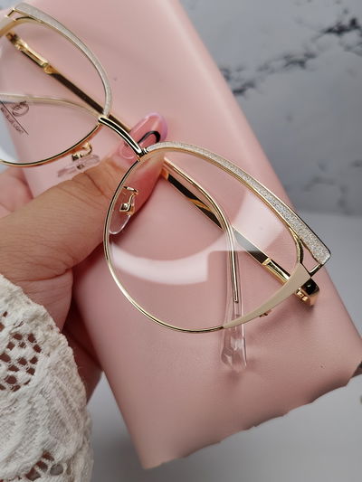 Armazón Glowy  - Beige con glitter