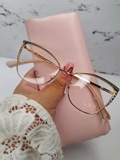 Armazón Gala  - Dorado con glitter negro