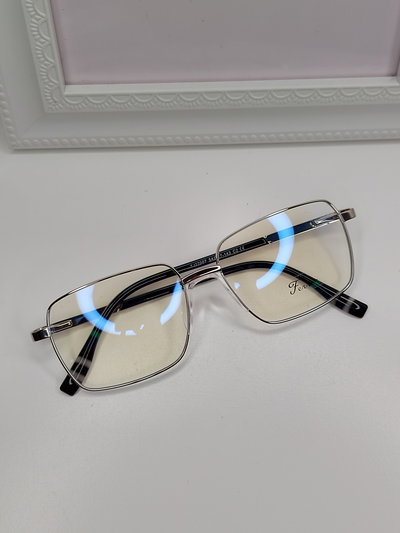 Armazón Antiblue Thiago - Negro con plateado 