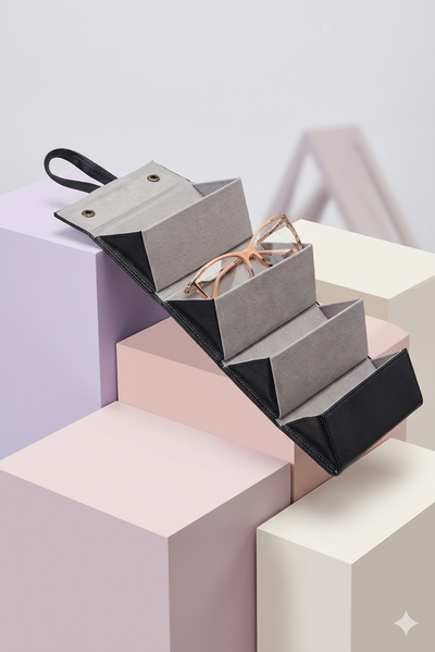 Organizador de lentes con 4 divisiones