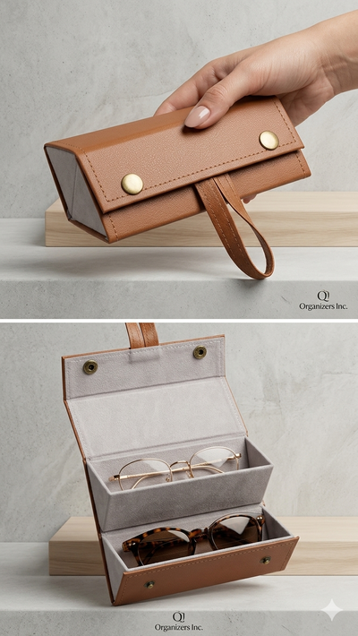 Organizador de lentes con 2 divisiones