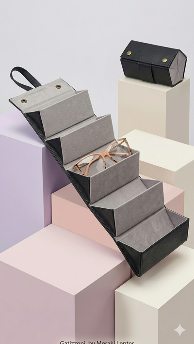 Organizador de lentes con 5 divisiones