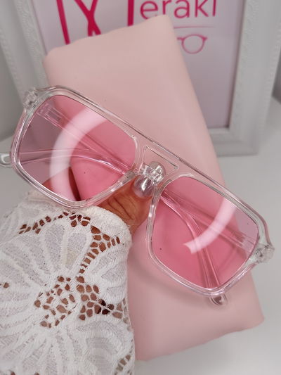 Gafas de sol / nocturnas - Skay Blur transparente con rosa
