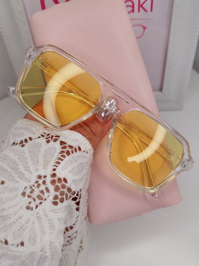 Gafas de sol / nocturnas - Skay Blur transparente con amarillo