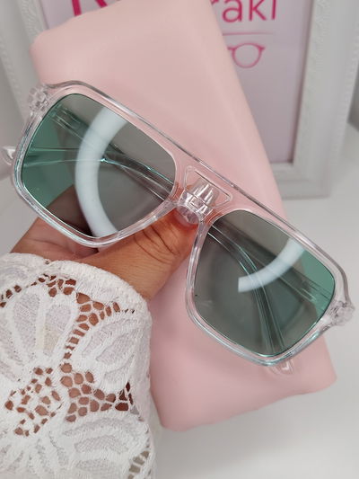 Gafas de sol / nocturnas - Skay Blur transparente con verde