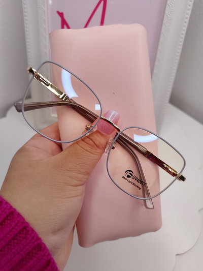 Armazón Clip on Antiblue con uv 400 Florme - Celeste