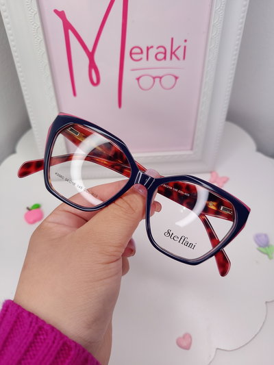 Armazón Edge - Combinado ( Print - Fucsia - Azul )