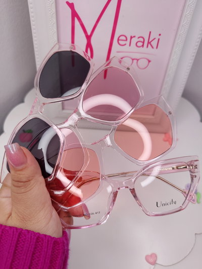 Clip on doble Triple placa Martini - Rosa