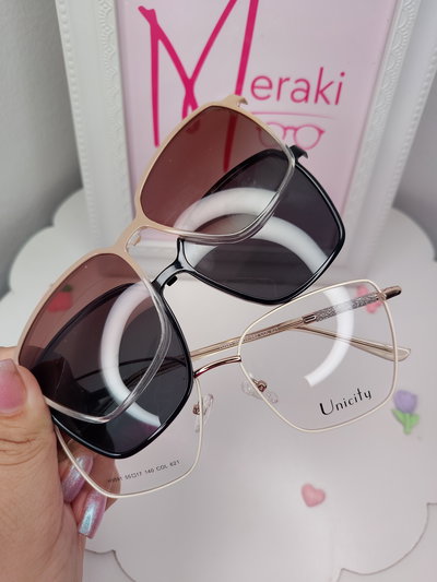 Armazón Clip on doble placa Roma - Blanco