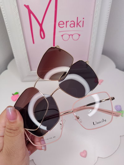 Clip on doble placa Drift - Rosa