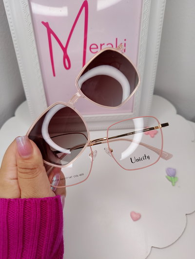 Armazón Clip on Valentina - Rosa