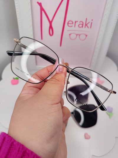 Armazón Clip on doble placa Roma - Negro