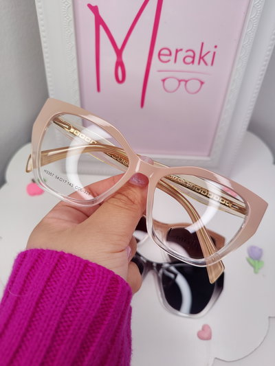 Clip on doble placa Crimson - Beige degradé