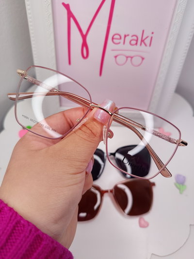 Armazón Clip on doble placa Roma - Marrón