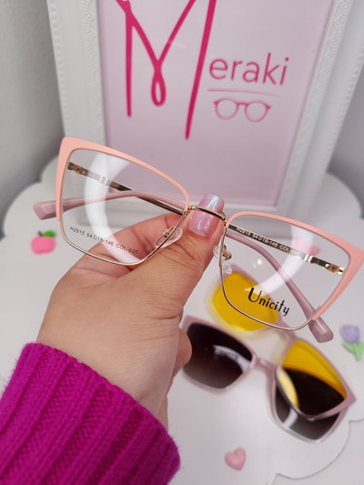 Clip on doble Doble placa Tokyo - Rosa