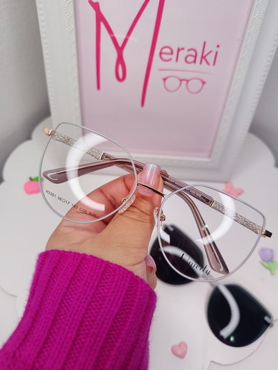 Clip on Milan con glitter - Gris