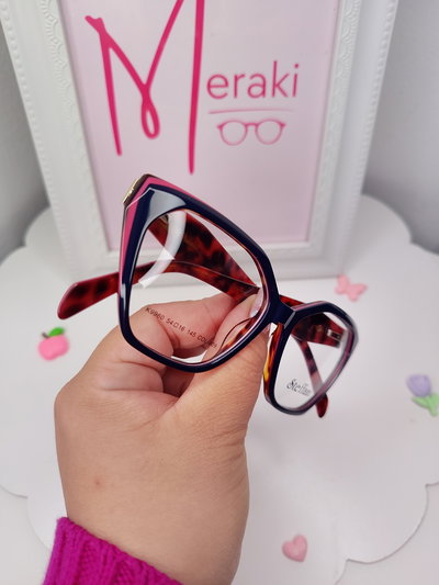 Armazón Edge - Combinado ( Print - Fucsia - Azul )