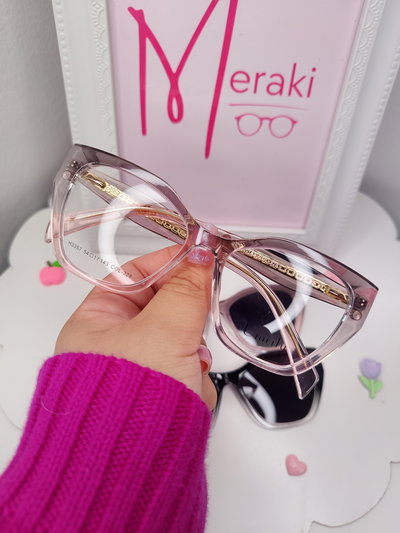 Clip on doble placa Crimson - Rosa degradé