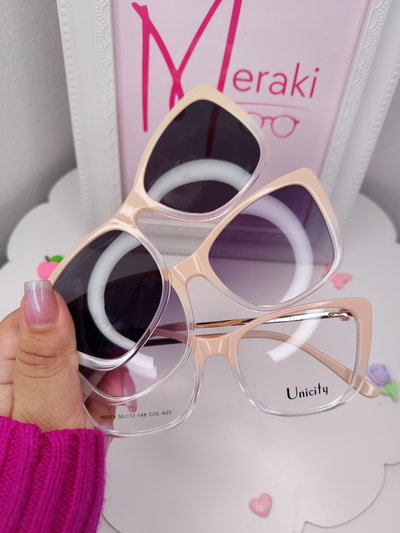 Clip on doble Triple placa Mojito - Nude degradé