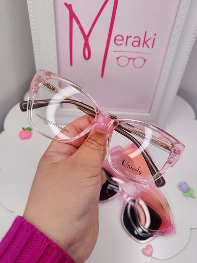 Clip on doble Triple placa Bellini - Rosa degradé