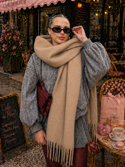 Bufandón cotton cloud LATTE NUDE