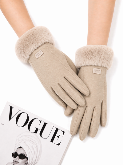 Guantes táctil Coquette - Beige