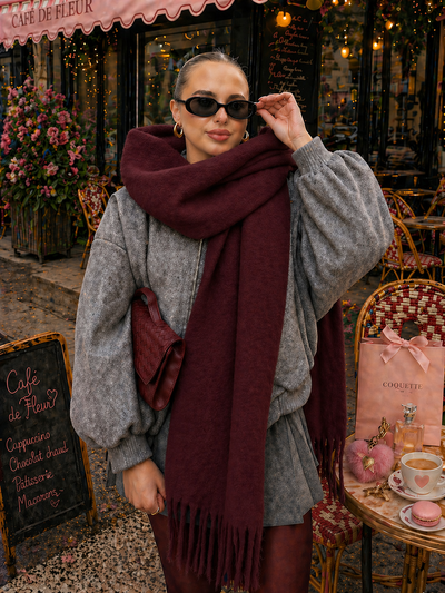 Bufandón cotton cloud BORDEAUX MUSE