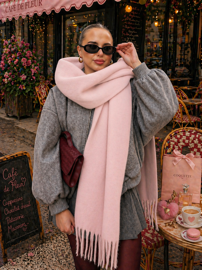 Bufandón cotton cloud ROSE BLUSH