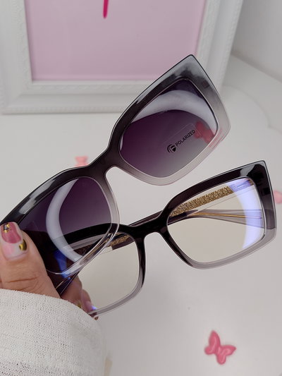 Armazón Clip on Antiblue con uv 400 Amalfi - Negro degradé